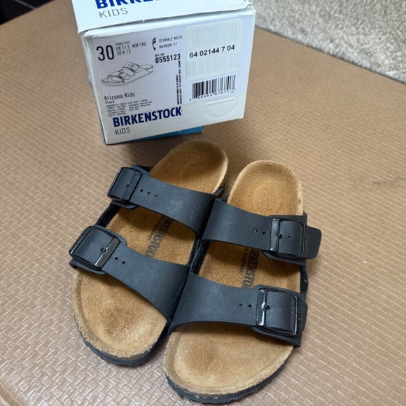 Birkenstock Other - Birkenstock Black Two-Strap Arizona Kids Sandals